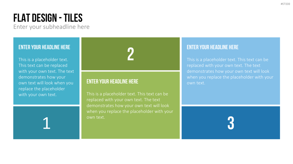 Flat Design - Kacheln PowerPoint-Vorlage