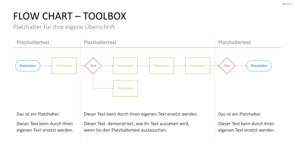 Flussdiagramme-Toolbox PowerPoint-Vorlage