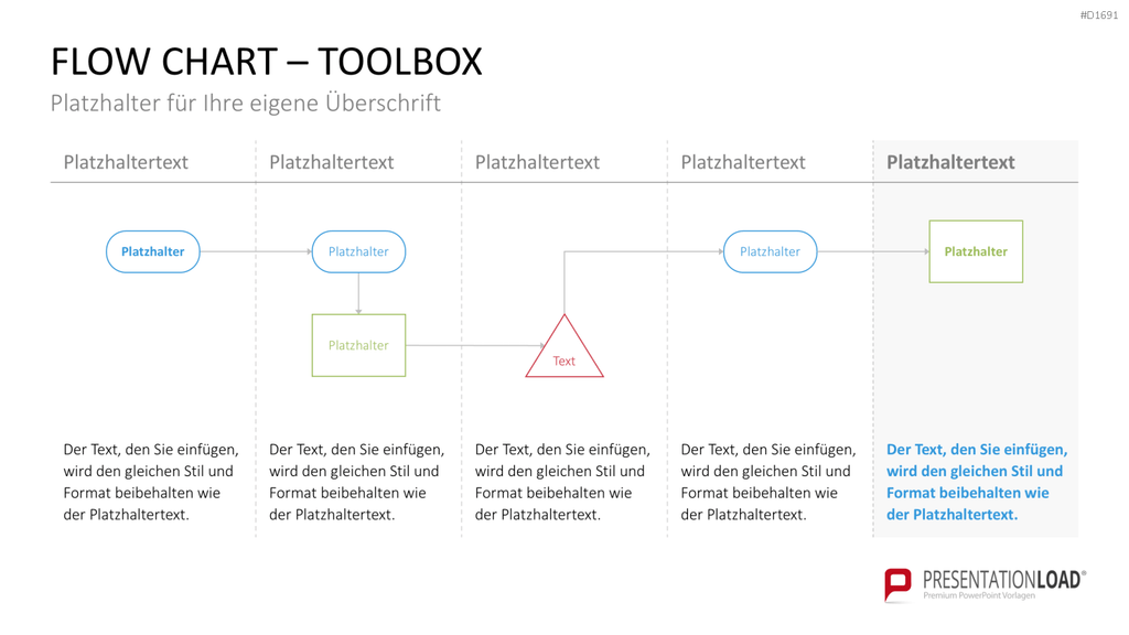 Flussdiagramme-Toolbox PowerPoint-Vorlage