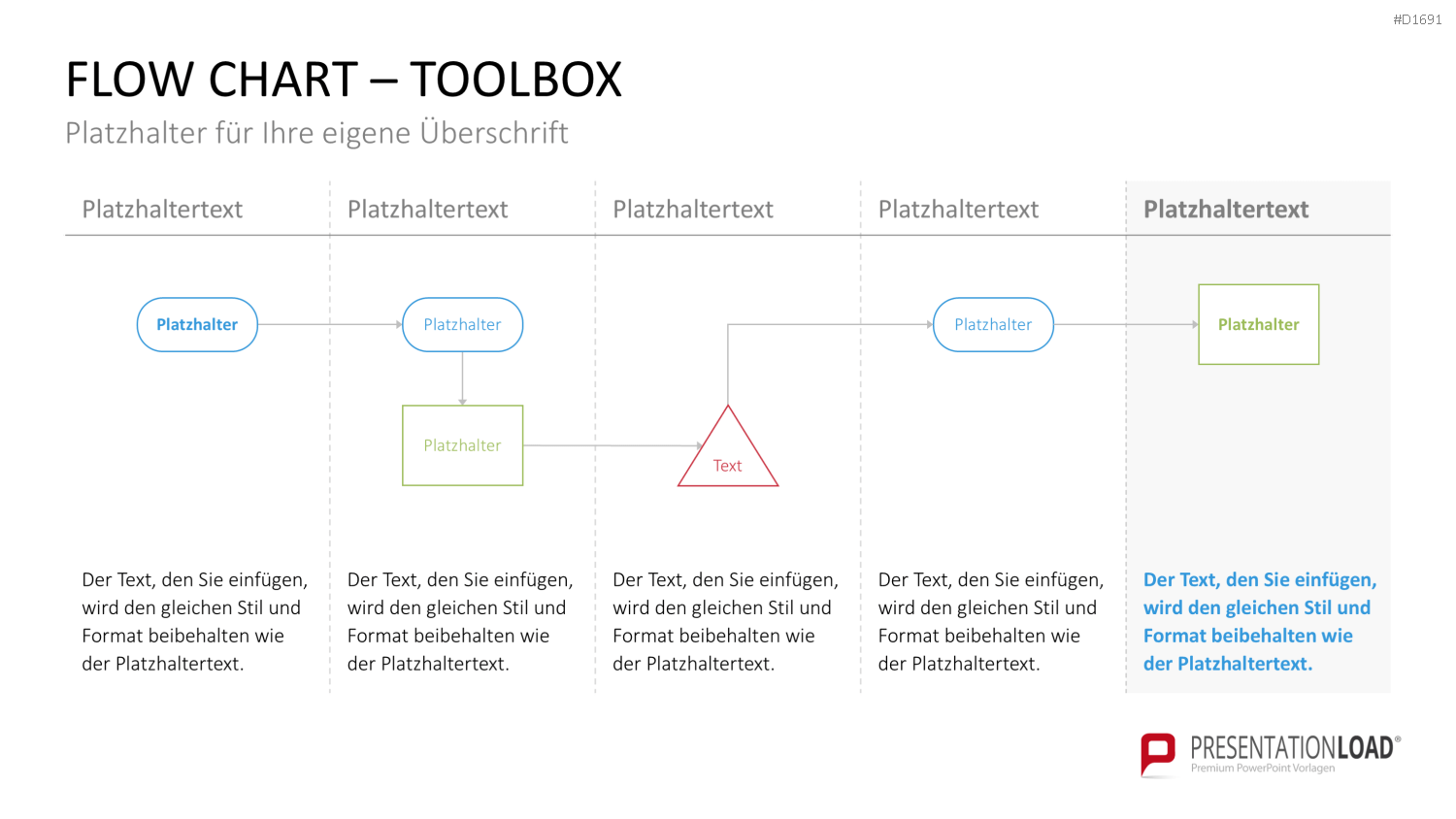 Flussdiagramme-Toolbox PowerPoint-Vorlage