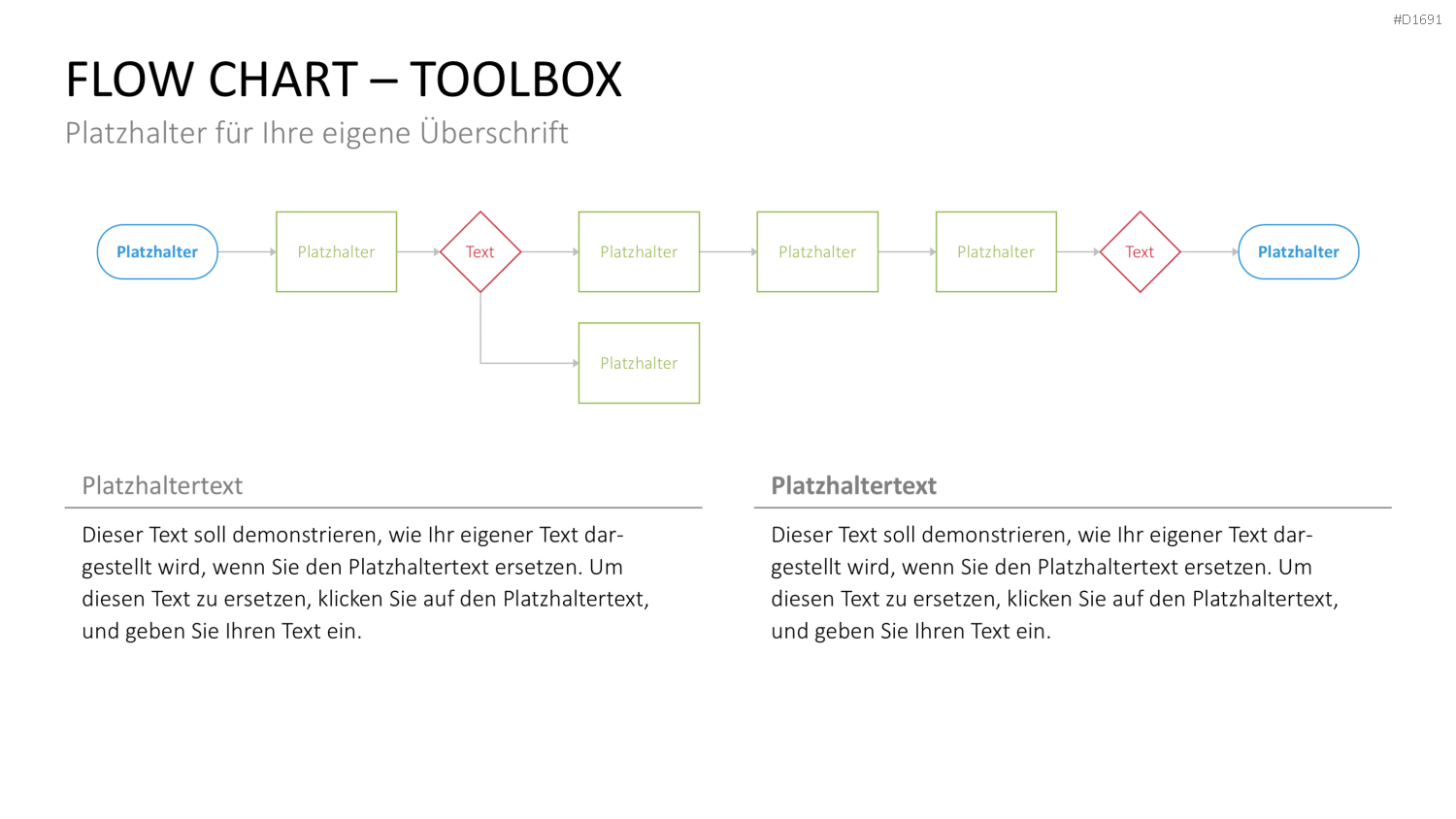 Flussdiagramme-Toolbox PowerPoint-Vorlage