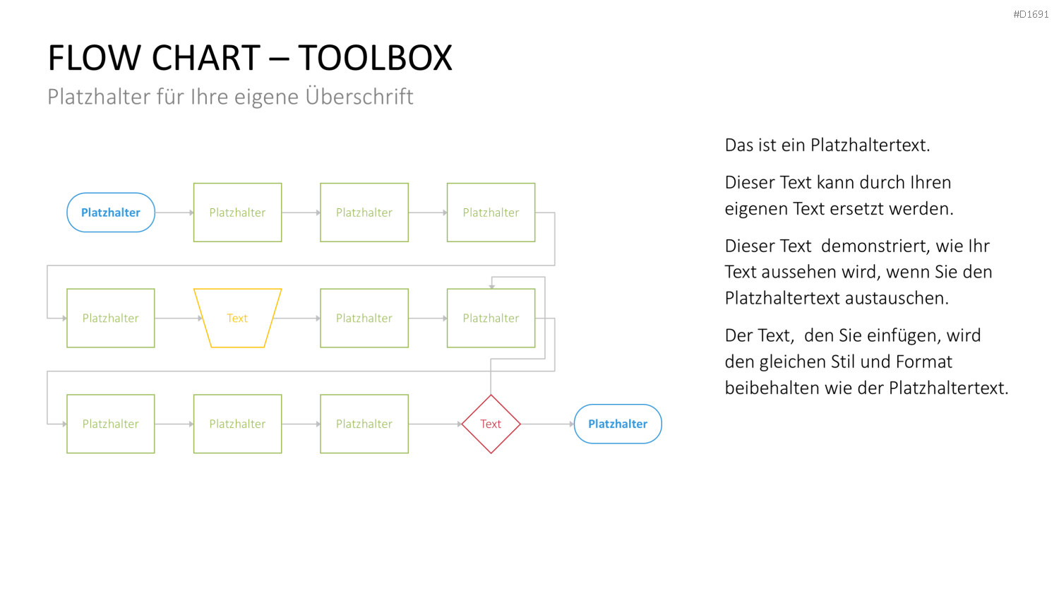 Flussdiagramme-Toolbox PowerPoint-Vorlage