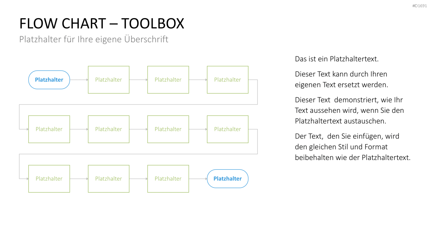 Flussdiagramme-Toolbox PowerPoint-Vorlage