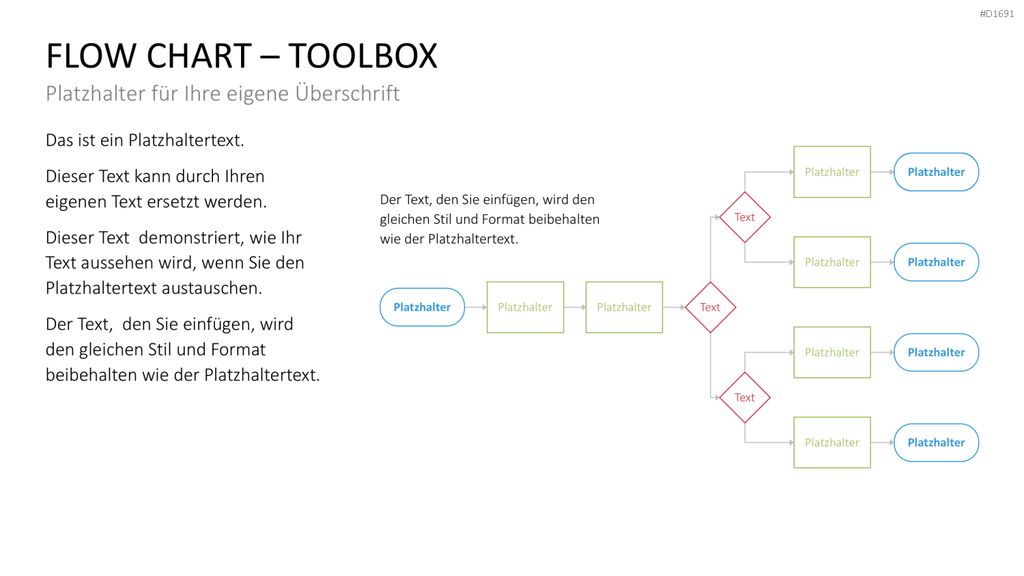 Flussdiagramme-Toolbox PowerPoint-Vorlage