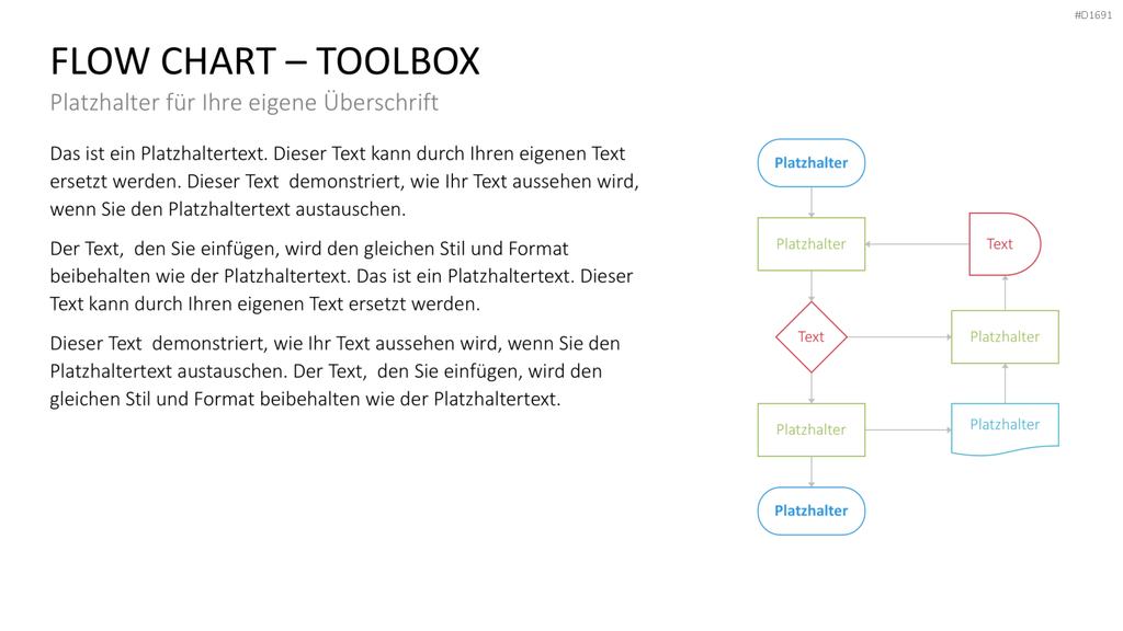 Flussdiagramme-Toolbox PowerPoint-Vorlage