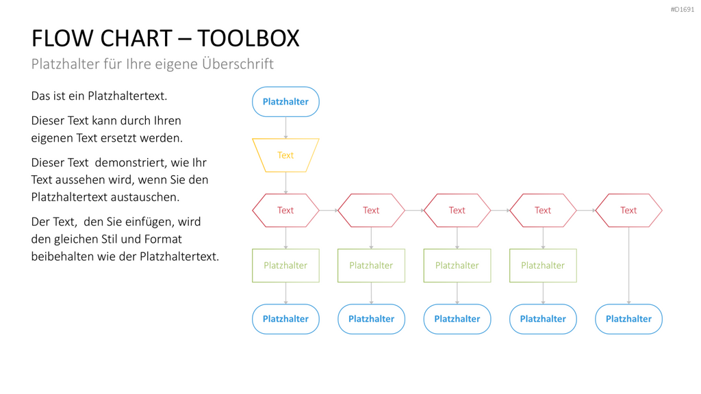Flussdiagramme-Toolbox PowerPoint-Vorlage