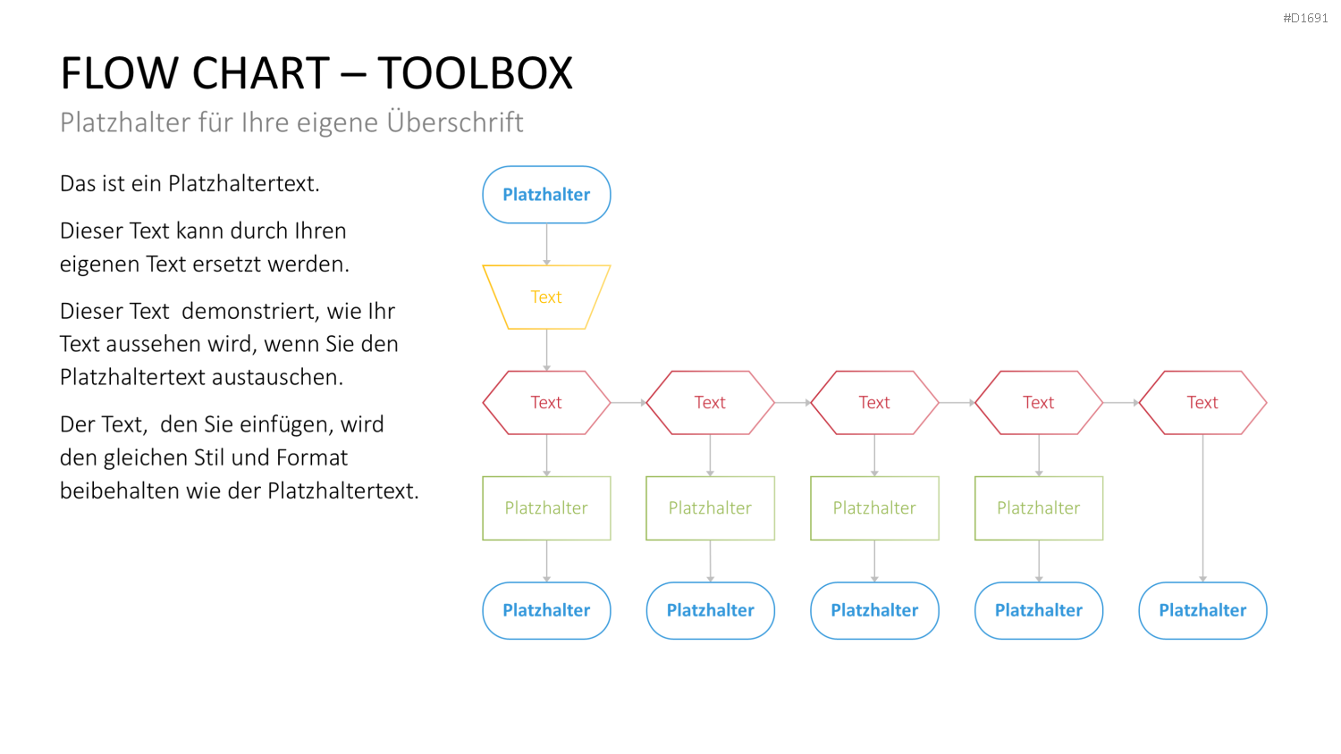 Flussdiagramme-Toolbox PowerPoint-Vorlage