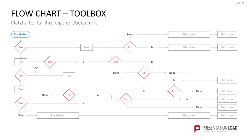 Flussdiagramme-Toolbox PowerPoint-Vorlage