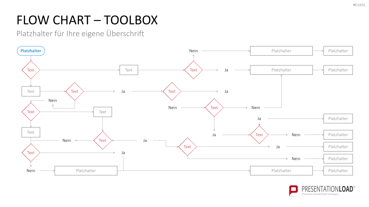 Flussdiagramme-Toolbox PowerPoint-Vorlage