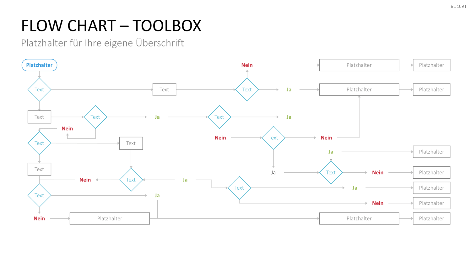Flussdiagramme-Toolbox PowerPoint-Vorlage
