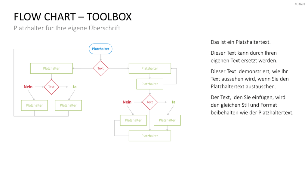 Flussdiagramme-Toolbox PowerPoint-Vorlage
