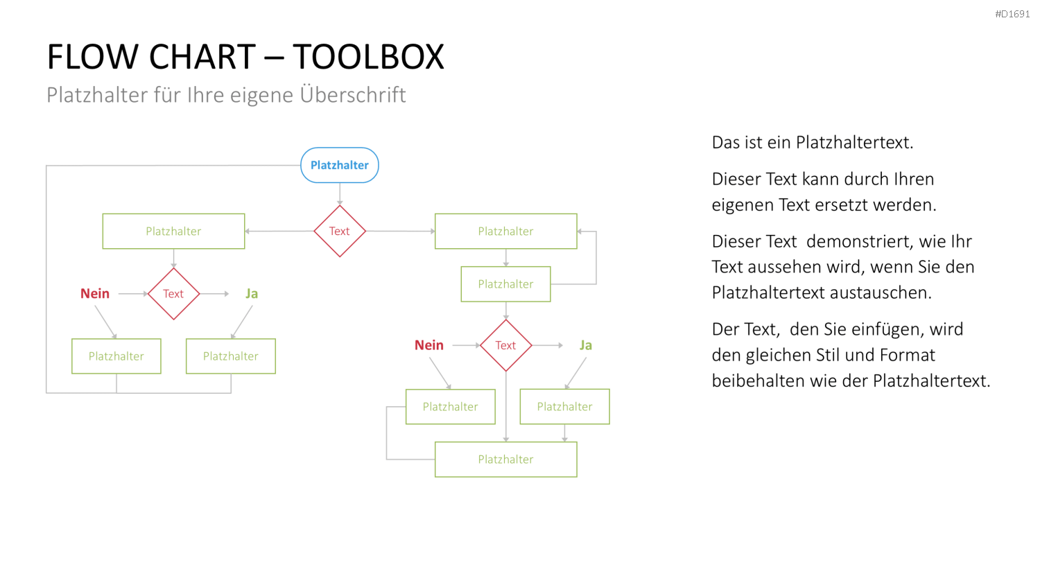 Flussdiagramme-Toolbox PowerPoint-Vorlage