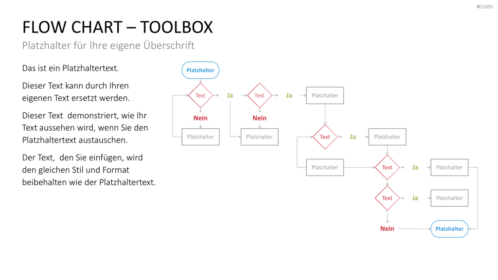 Flussdiagramme-Toolbox PowerPoint-Vorlage
