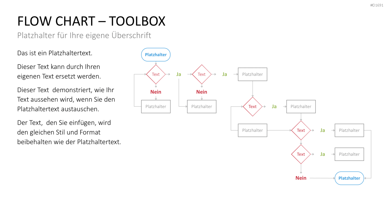Flussdiagramme-Toolbox PowerPoint-Vorlage