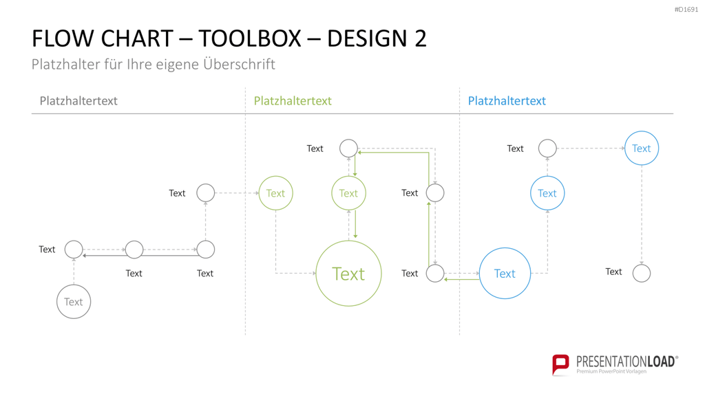 Flussdiagramme-Toolbox PowerPoint-Vorlage