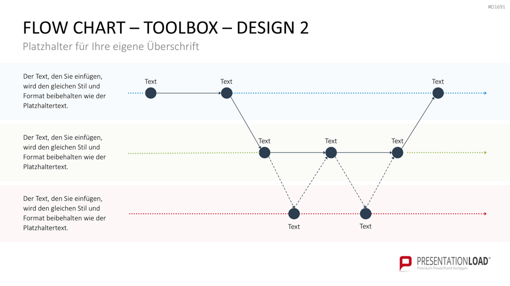 Flussdiagramme-Toolbox PowerPoint-Vorlage