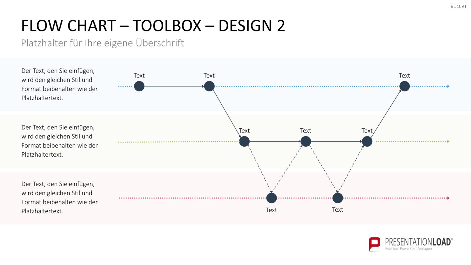 Flussdiagramme-Toolbox PowerPoint-Vorlage