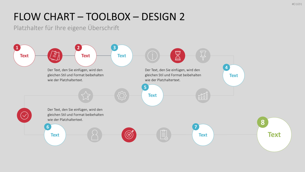 Flussdiagramme-Toolbox PowerPoint-Vorlage