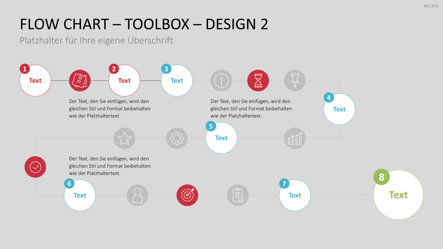 Flussdiagramme-Toolbox PowerPoint-Vorlage
