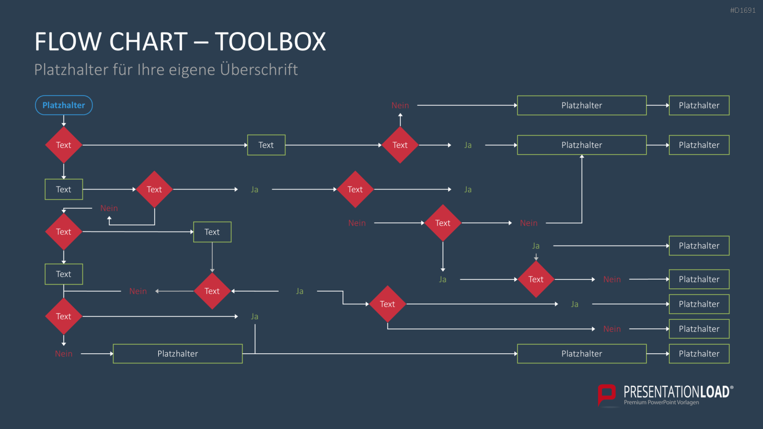 Flussdiagramme-Toolbox PowerPoint-Vorlage