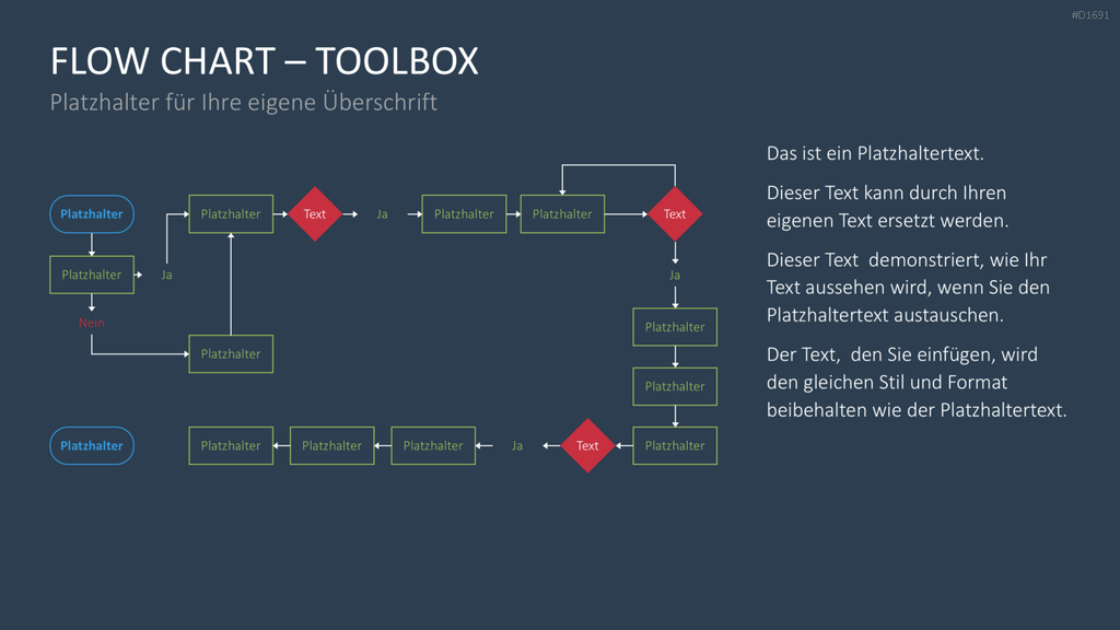 Flussdiagramme-Toolbox PowerPoint-Vorlage