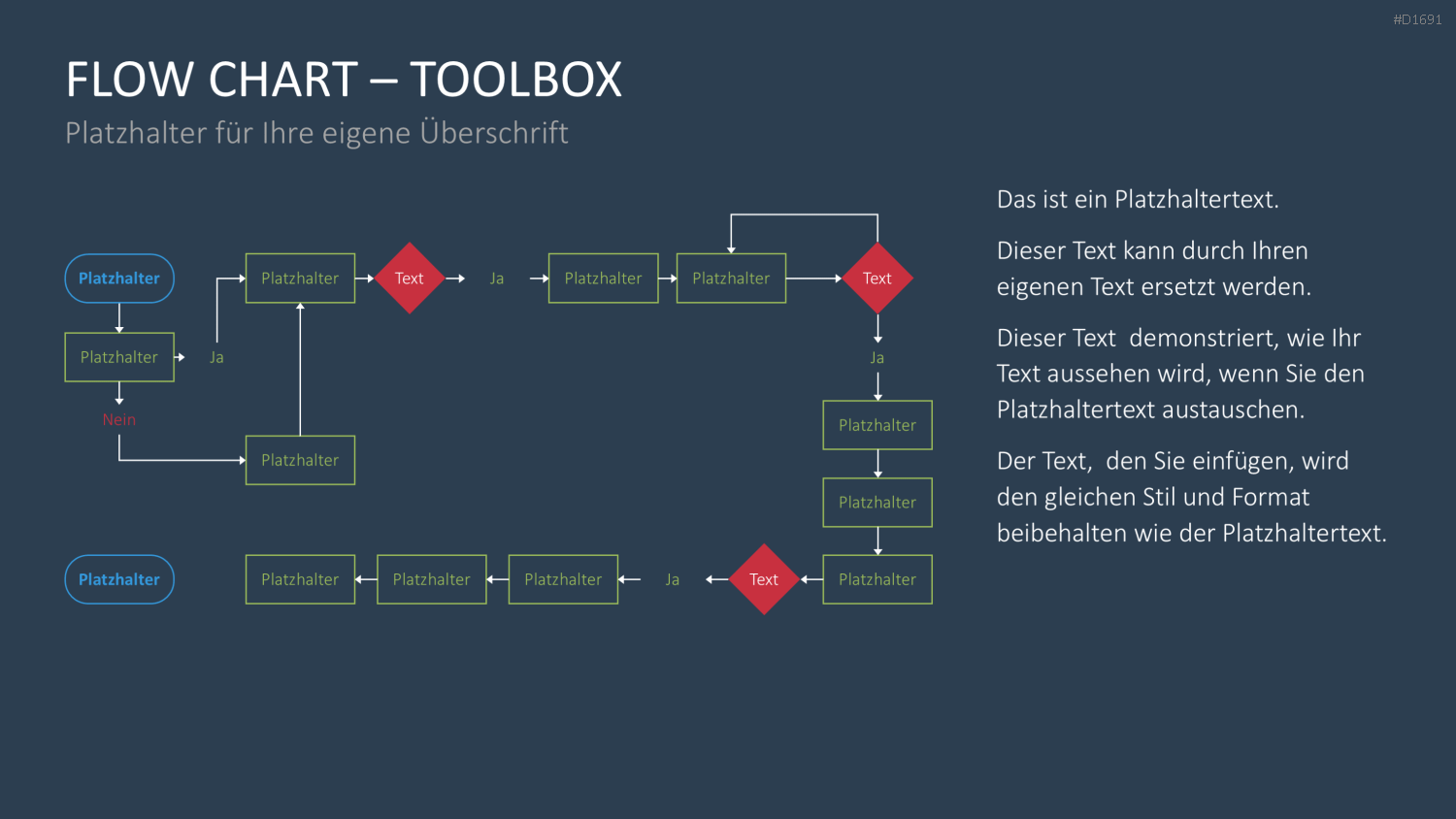 Flussdiagramme-Toolbox PowerPoint-Vorlage