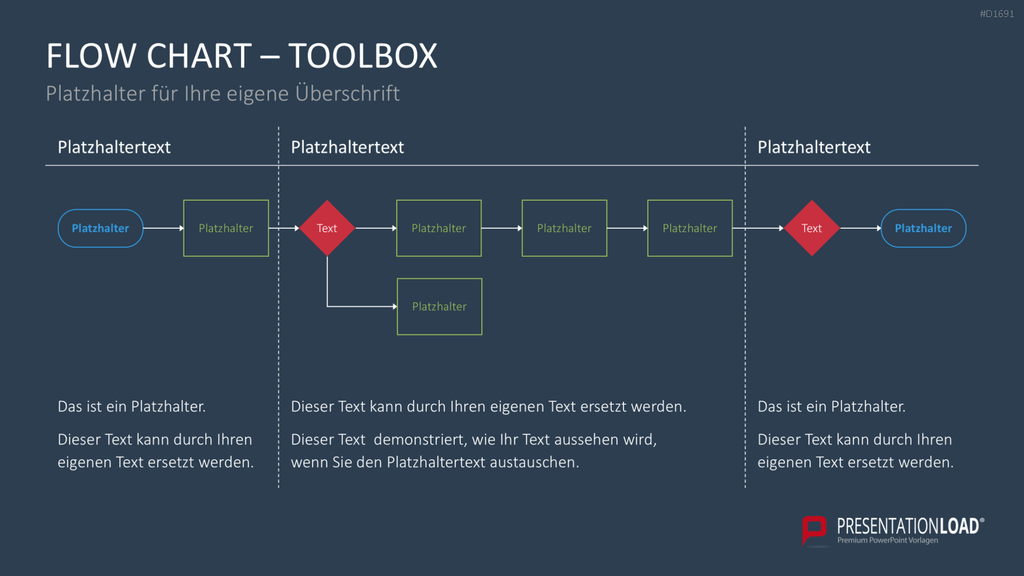 Flussdiagramme-Toolbox PowerPoint-Vorlage