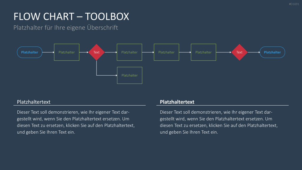 Flussdiagramme-Toolbox PowerPoint-Vorlage