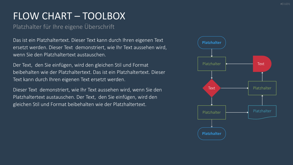 Flussdiagramme-Toolbox PowerPoint-Vorlage