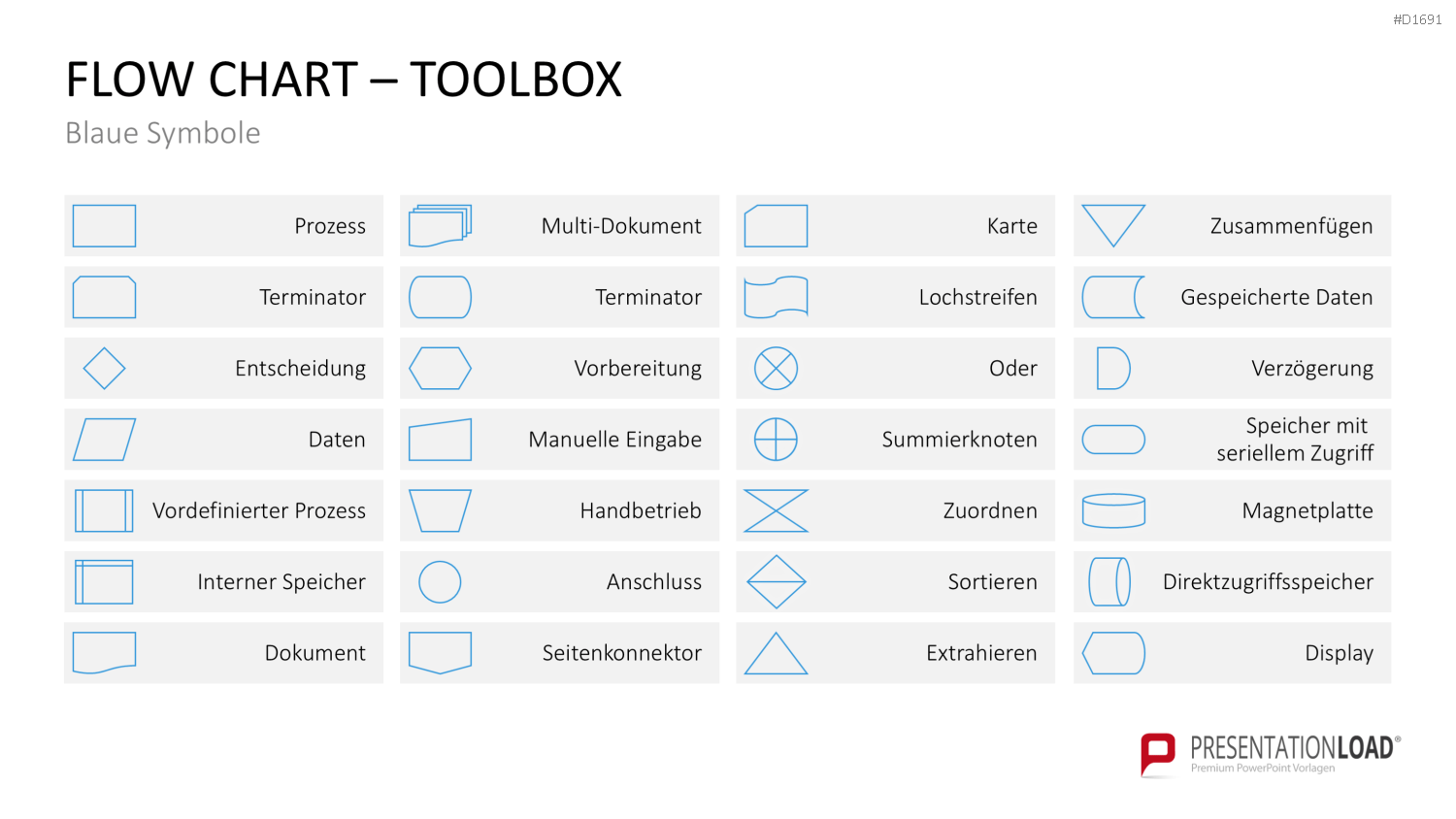 Flussdiagramme-Toolbox PowerPoint-Vorlage