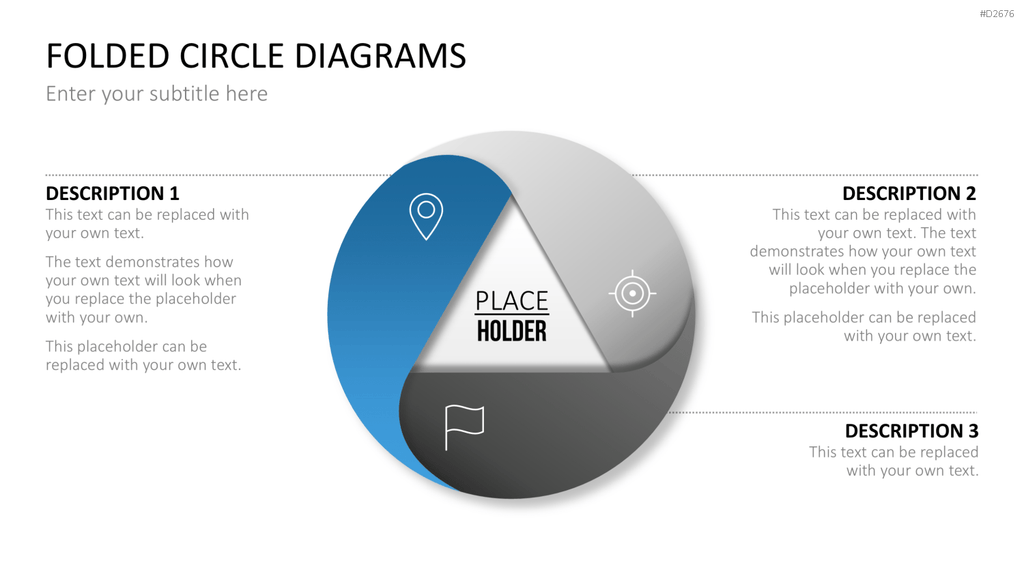 Ringdiagramme - gefaltet PowerPoint-Vorlage