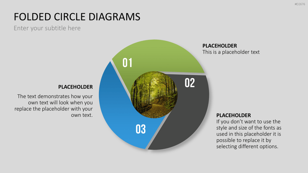Ringdiagramme - gefaltet PowerPoint-Vorlage