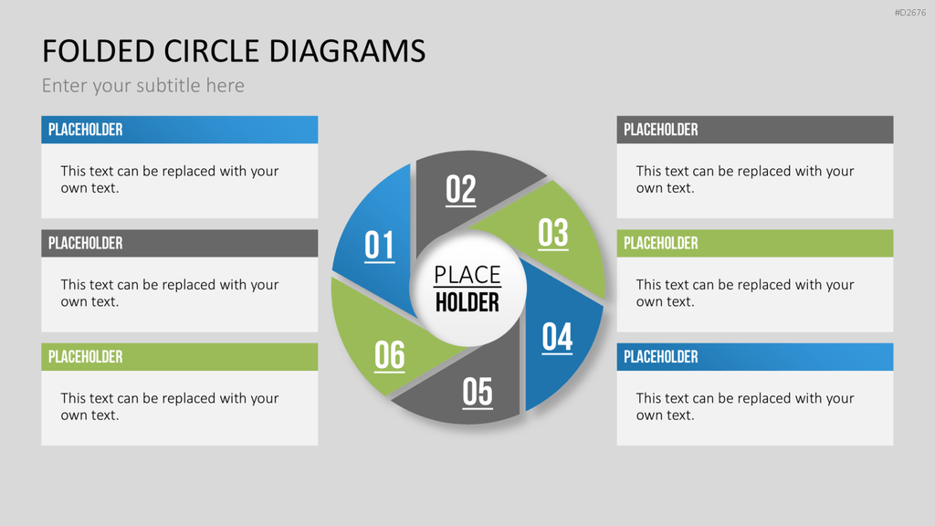 Ringdiagramme - gefaltet PowerPoint-Vorlage