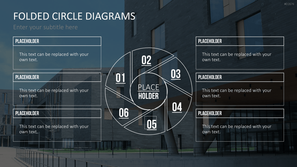 Ringdiagramme - gefaltet PowerPoint-Vorlage
