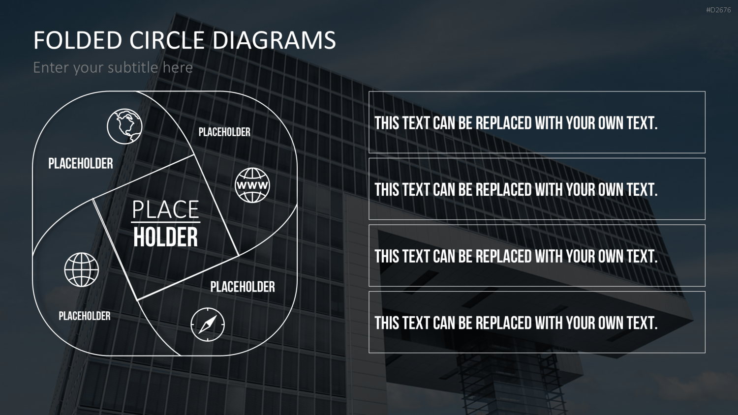 Ringdiagramme - gefaltet PowerPoint-Vorlage