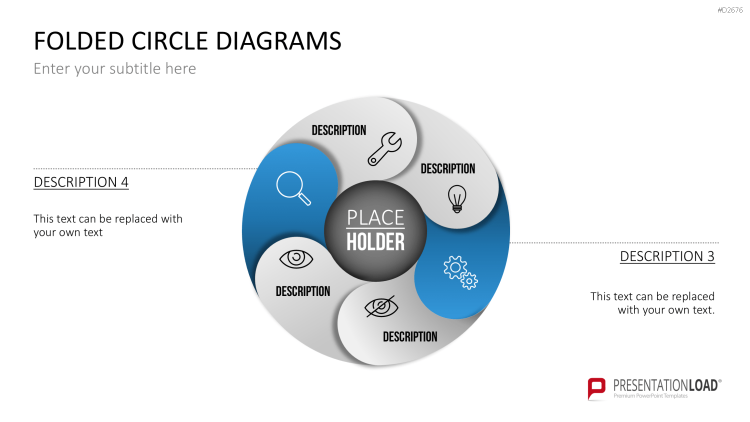 Ringdiagramme - gefaltet PowerPoint-Vorlage