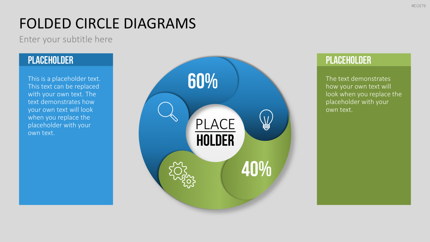 Ringdiagramme - gefaltet PowerPoint-Vorlage