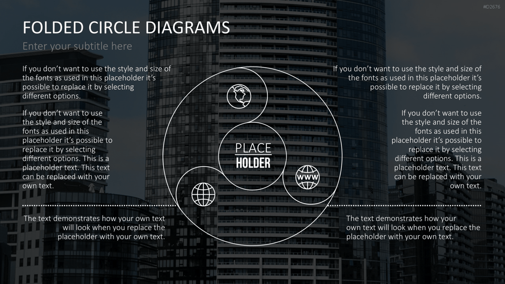 Ringdiagramme - gefaltet PowerPoint-Vorlage