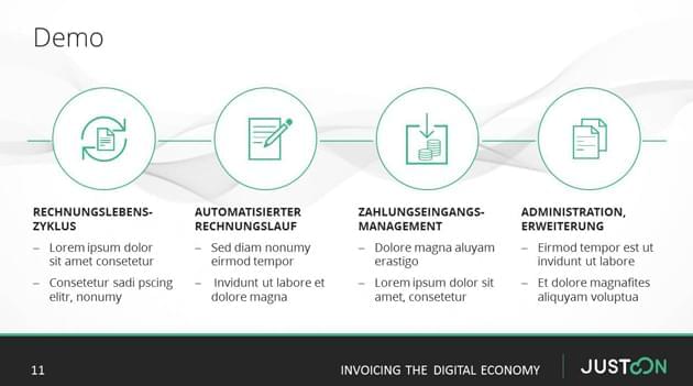 PowerPoint-Folie mit Business-Icons