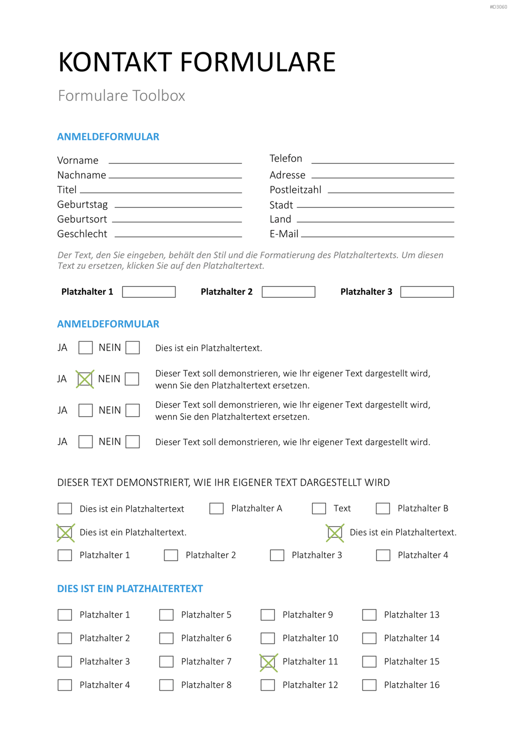 Formulare-Toolbox PowerPoint-Vorlage