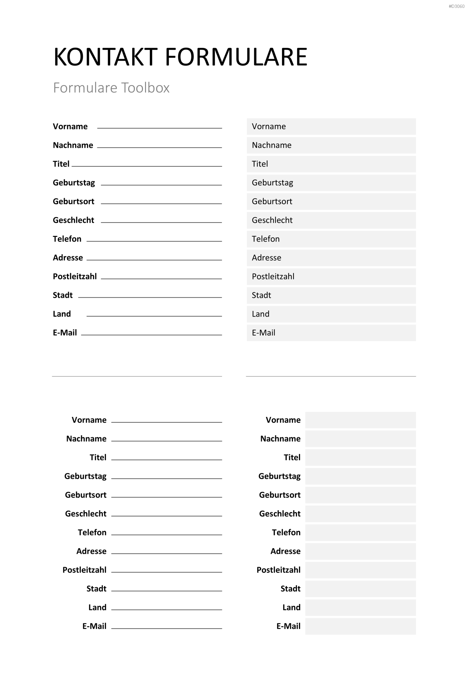 Formulare-Toolbox PowerPoint-Vorlage