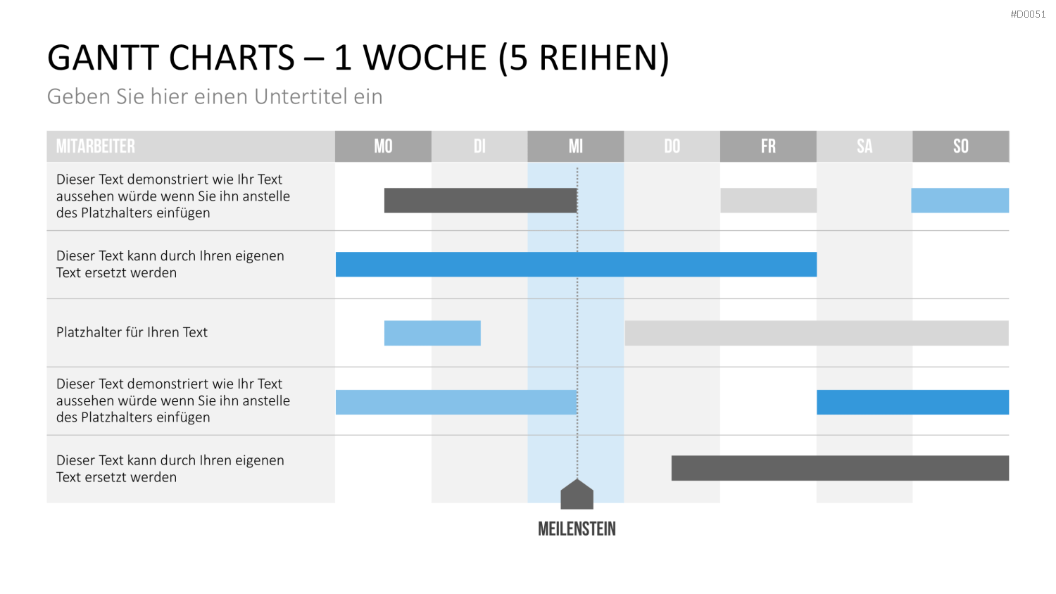 Gantt-Diagramme PowerPoint-Vorlage