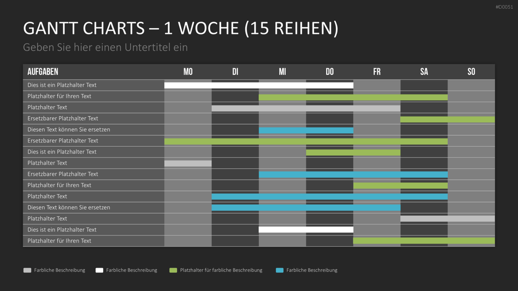 Gantt-Diagramme PowerPoint-Vorlage