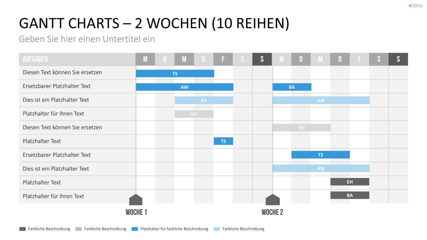 Gantt-Diagramme PowerPoint-Vorlage