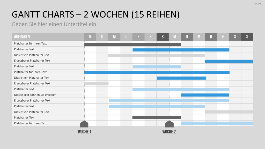 Gantt-Diagramme PowerPoint-Vorlage