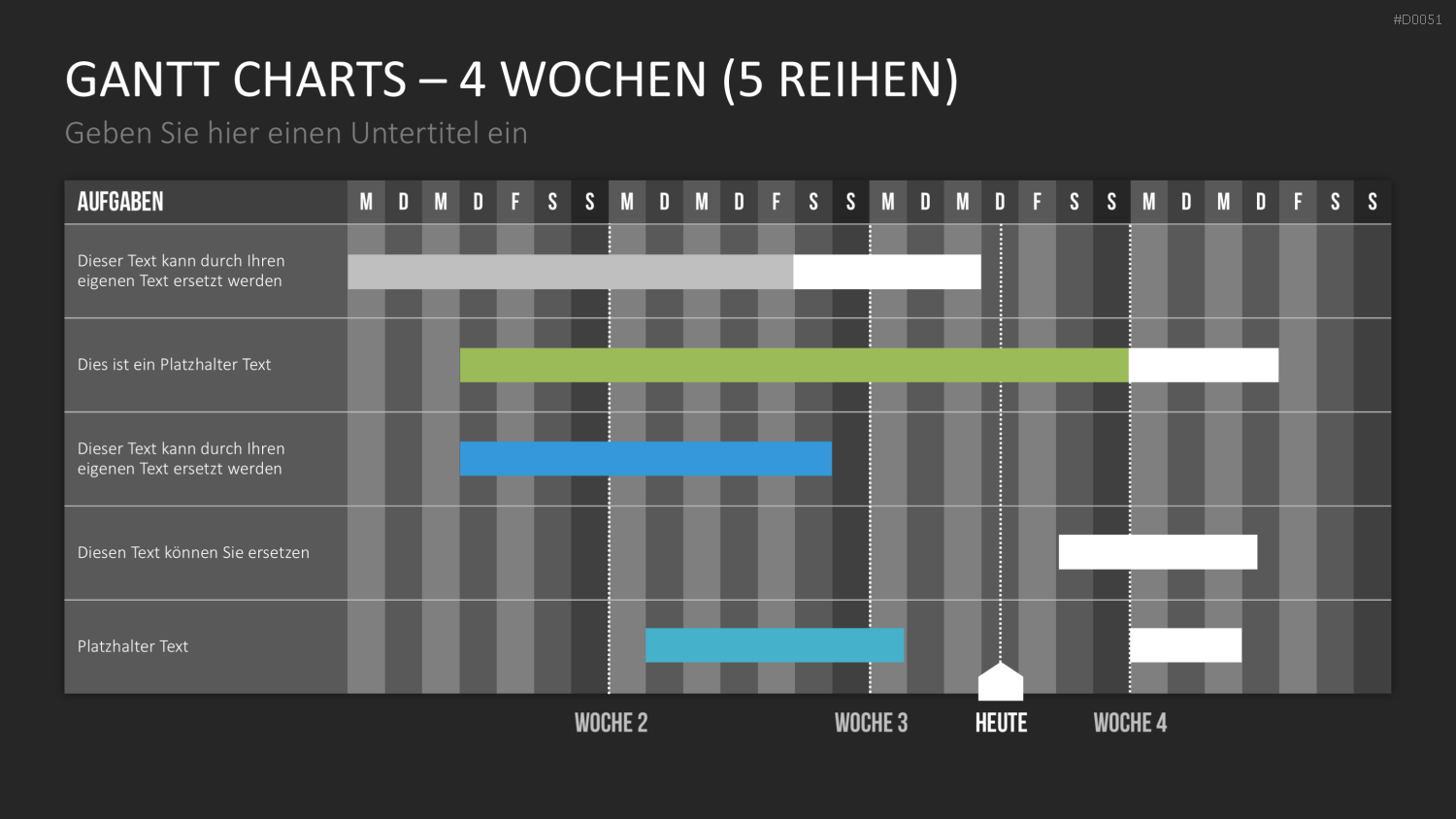 Gantt-Diagramme PowerPoint-Vorlage