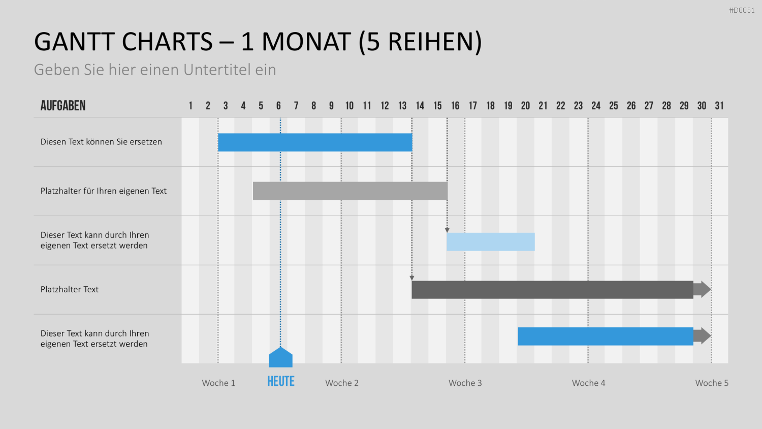 Gantt-Diagramme PowerPoint-Vorlage