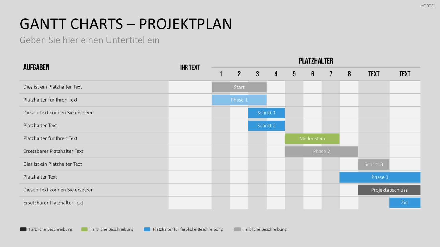 Gantt-Diagramme PowerPoint-Vorlage