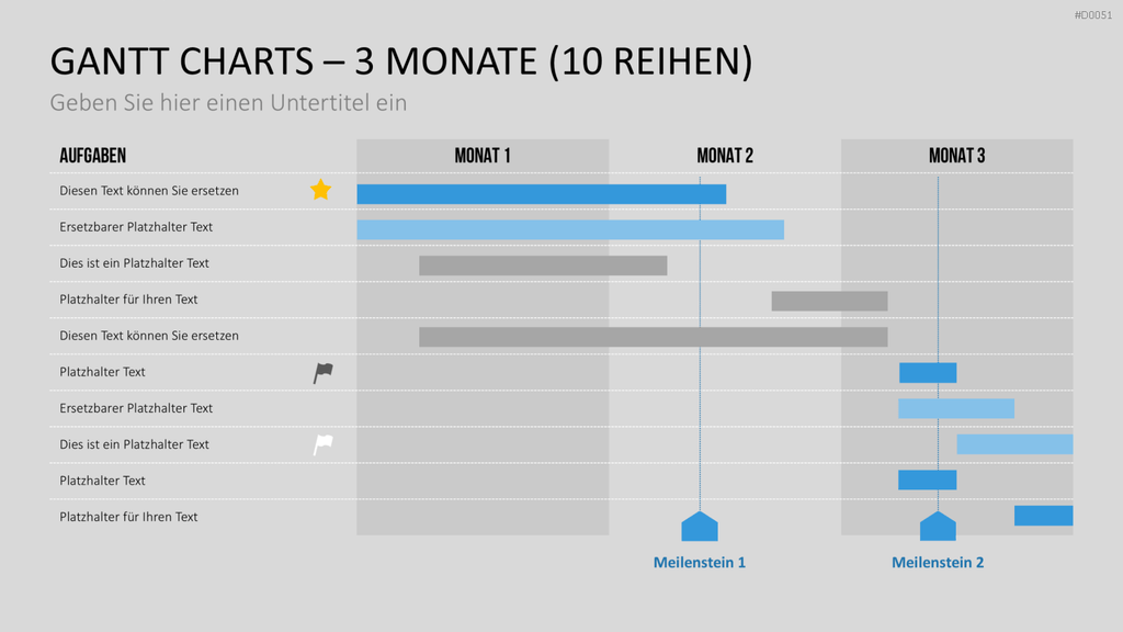 Gantt-Diagramme PowerPoint-Vorlage