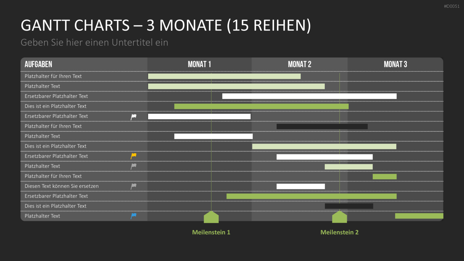 Gantt-Diagramme PowerPoint-Vorlage